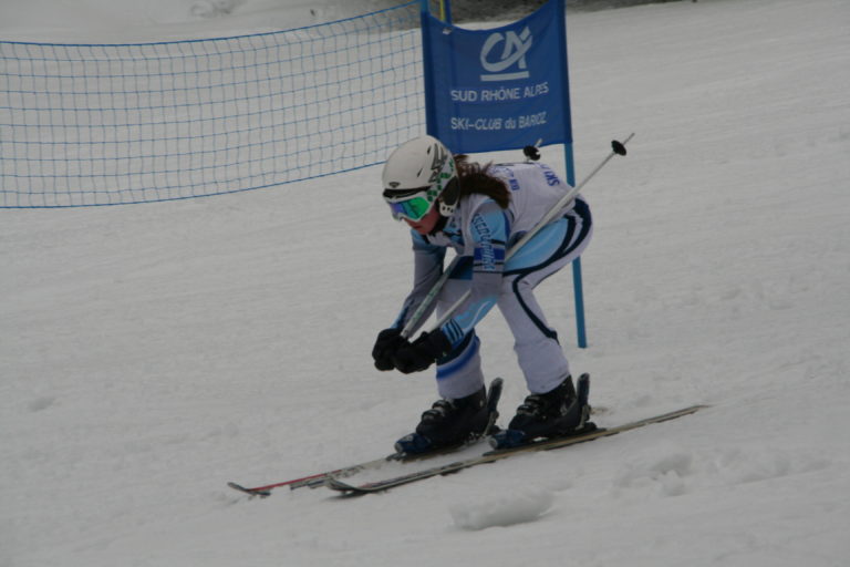 Compétitions de ski sur les pistes du domaines alpin du ski club du Barioz